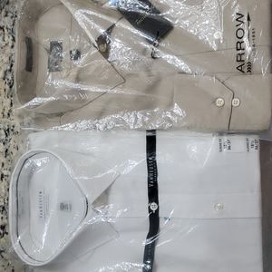 NWT (2) Mens Dress Shirts 18 1/2 (36/37)